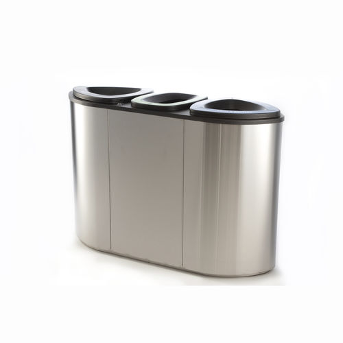 Lixeira pública - BERMUDA TRIPLE - FINBIN Products/ Lehtovuori Oy - de coleta seletiva / em aço galvanizado / em aço inoxidável