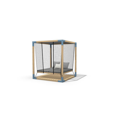 Cama de jardim suspensa - LEV101 - egoé - de casal / de design original / em lariço
