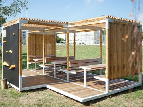 Estrutura de sombreamento para escola - Y4-SET1301 - egoé - para jardim de infância