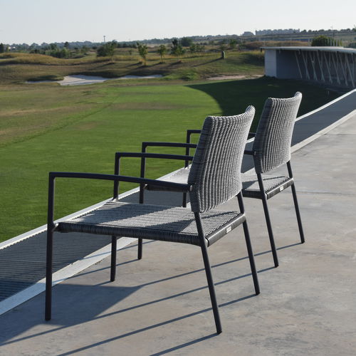 Poltrona contemporânea - SOPHIA - GreenDesign - em alumínio / em ratã sintético / em fibra sintética