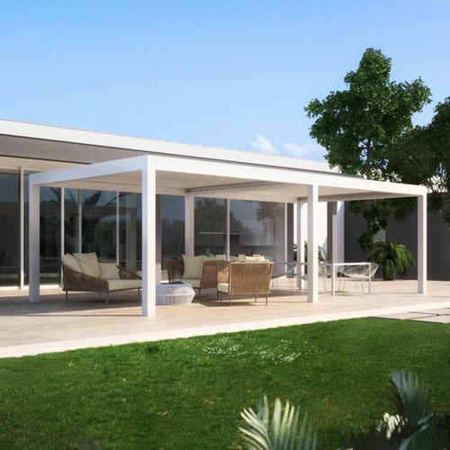 Pérgola apoiada em parede - BIOSHADE - GreenDesign - em alumínio / em alumínio pintado / em alumínio laqueado