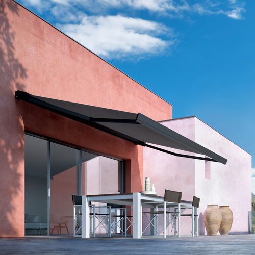 Toldo reto com box - T-COVER - GreenDesign - motorizado / da linha comercial / para pátio