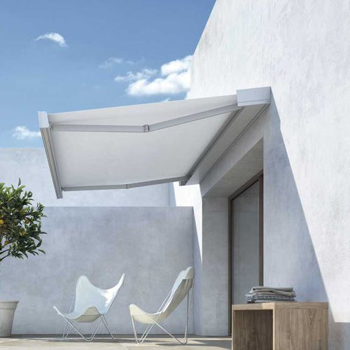 Toldo reto com box - T-COVER PLUS - GreenDesign - retrátil / motorizado / da linha comercial