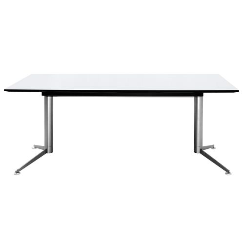 Mesa secretária contemporânea - SPINAL - Paustian - em carvalho / em laminado melamínico / em linóleo