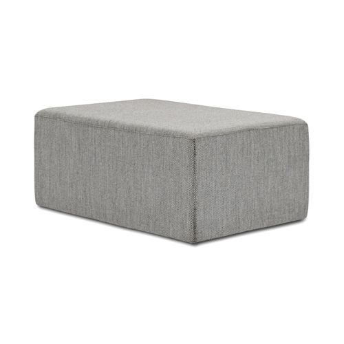 Puff contemporâneo - Paustian - em tecido / retangular / cinza