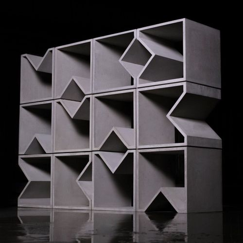 Estante modular - ANGULUS MUTATIO  - CO33 - contemporânea / em concreto