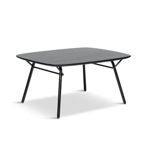 Mesa de centro contemporânea - Vain - Jess - em carvalho / em nogueira / com base em aço