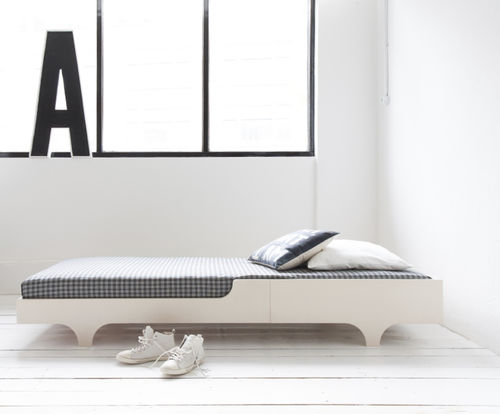 Cama de solteiro - A - Rafa Kids - contemporânea / infantil / em bétula