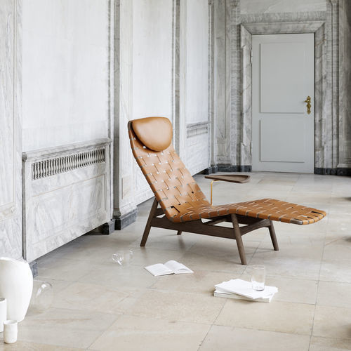 Chaise longue contemporânea - AV Egoist - sibast furniture - em couro / em carvalho / em nogueira