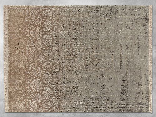 Tapete contemporâneo - TIBETAN LUX  - AMINI - estampado / de lã / em seda