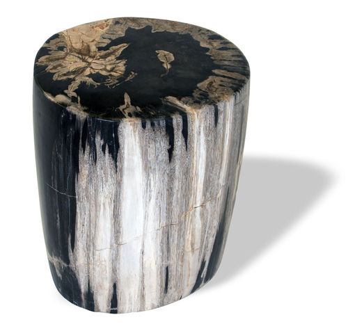 Banqueta contemporânea - SKU: 524 - Unik - em madeira fossilizada / da linha comercial / para banheiro