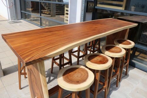 Mesa alta contemporânea - SUAR - Unik - em nogueira / em madeira exótica / retangular