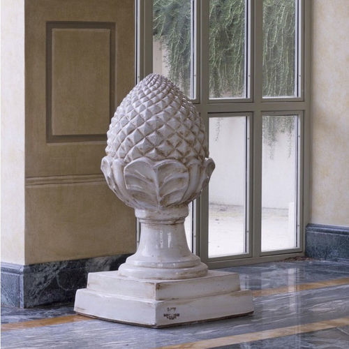 Escultura em terracota - Pigna - Laboratorio Sanrocco - de piso / branca / marrom