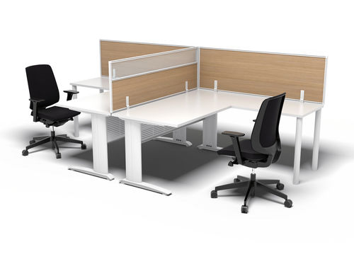 Divisória removível - ECOMÉLA - Espace Cloison - com vidro / em alumínio / laminada