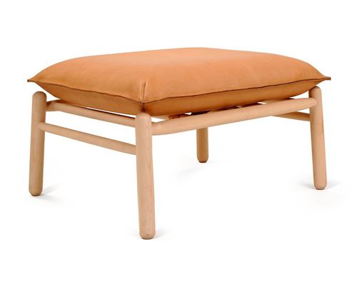 Repousa-pés de design escandinavo - IGMAN - Zanat - em couro / em carvalho / em nogueira
