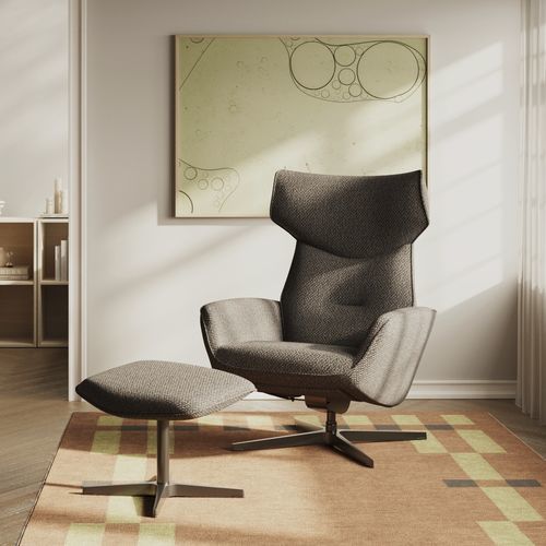Poltrona de design minimalista - OTULI - Nowy Styl - em tecido / metálica / estofada