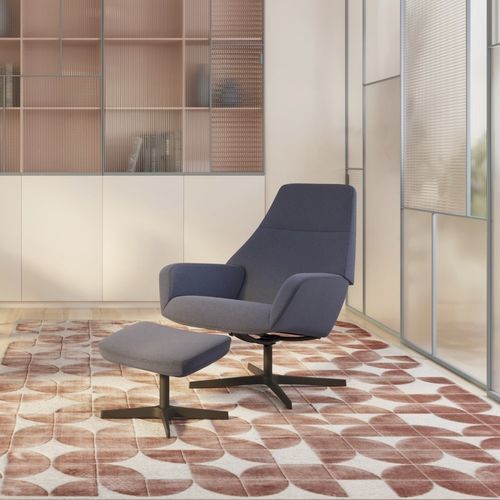 Poltrona contemporânea - BARRIQUE - Nowy Styl - em tecido / metálica / ajustável