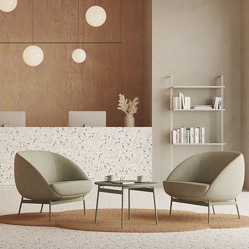 Mesa de centro contemporânea - MOLLEN - Nowy Styl - metálica / em laminado melamínico / com base metálica