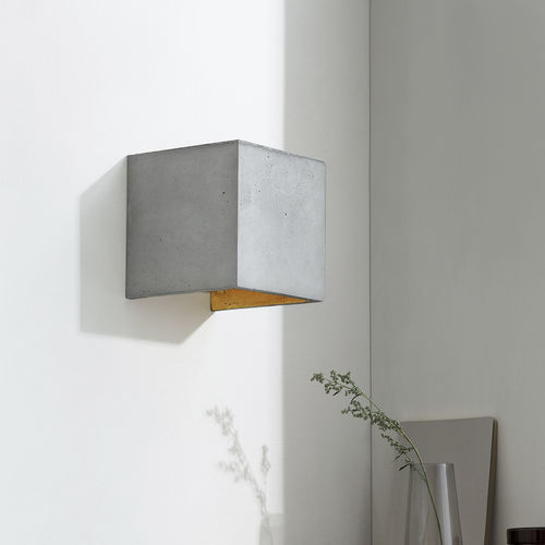 Arandela de design minimalista - [B3] - GantLights - para ambiente interno / em concreto / cúbica