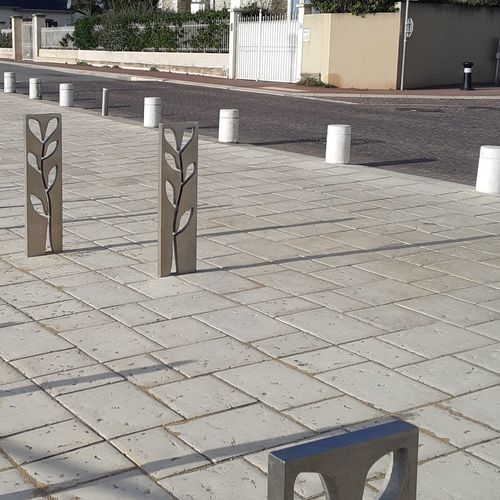 Lajota em concreto - DALLE 3 - REPLIK - para área externa / para ambiente externo / patinada