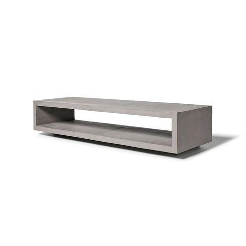 Rack de TV contemporâneo - MONOBLOC  - Lyon Béton - baixo / em concreto reforçado com fibras / cinza