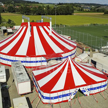 Estrutura tensionada com estrutura metálica - BIG TOPS - A Tre Alban Coverings S.r.l. - com cabos e membrana / para cobertura / com membrana em PVC