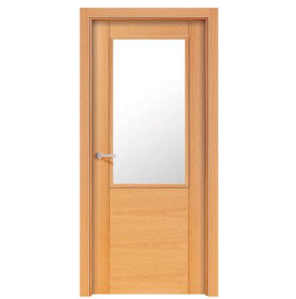 Porta interna - GROOVED WHITENED - NORMA DOORS - em carvalho / de abrir / com vidro