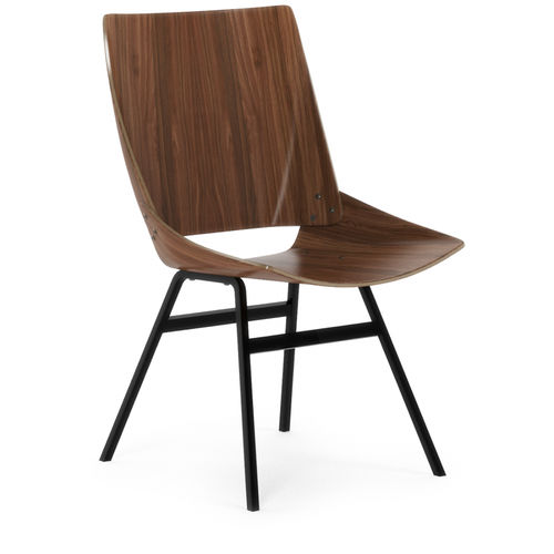 Cadeira de design escandinavo - SHELL    - REX KRALJ - para ambiente interno / em carvalho / em nogueira
