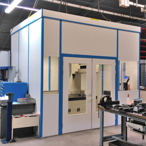 Divisória removível - PRIMA - AMGE industrie - modular / com vidro / laminada