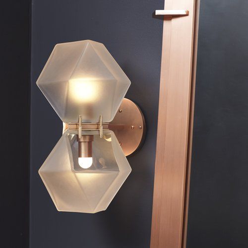 Arandela contemporânea - WELLES DOUBLE SCONCE - Gabriel Scott - para ambiente interno / metálica / de LED
