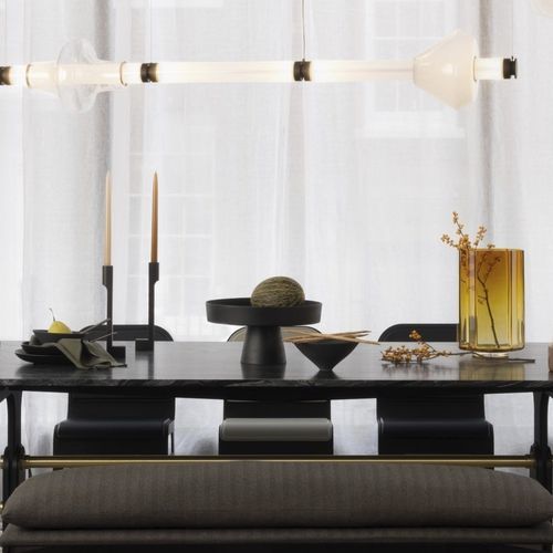 Lustre contemporâneo - LUNA KALEIDO XL  - Gabriel Scott - em vidro soprado / da linha comercial / 2 níveis