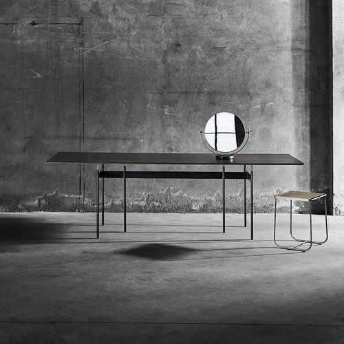 Mesa contemporânea - TARTAN - MINGARDO - em ferro / retangular