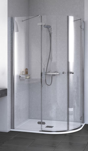 Box de banheiro de abrir - ID MATCH ROUND: 1192240/1192250 - Aqualux Bathroom Design - curvo / de canto