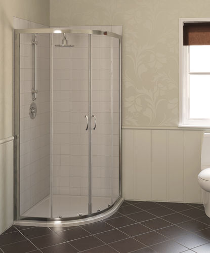 Box de banheiro de correr - AQUA4: 11740 SERIES - Aqualux Bathroom Design - curvo / de canto