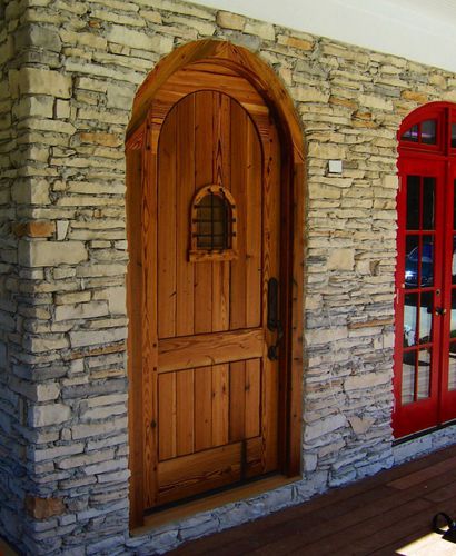 Porta de entrada - KELLY 504 - AppWood - em madeira / de abrir / com vidro