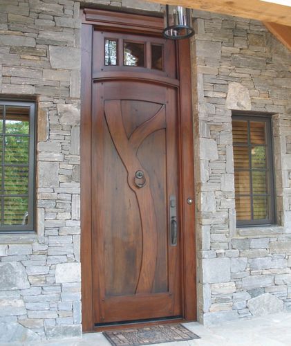 Porta de entrada - SMITH 511 - AppWood - em madeira / de abrir / com vidro