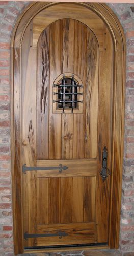 Porta de entrada - DRENDEL - AppWood - em madeira / de abrir / com vidro