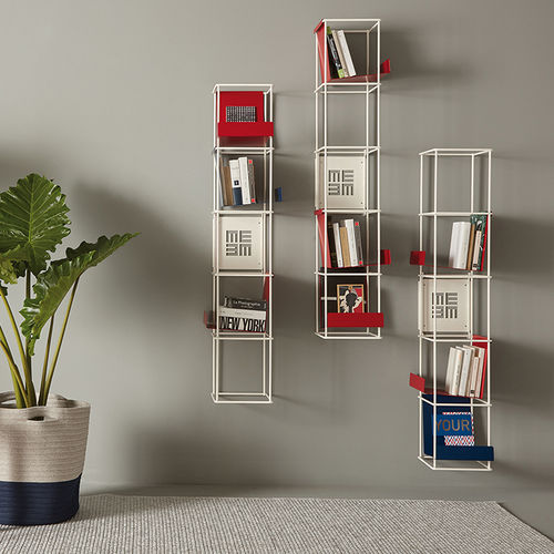 Livreiro modular - LIBRO VERTICALE - MEME DESIGN - de parede / contemporâneo / em metal laqueado
