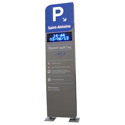 Totem de sinalização - TTS - de LED / digital / com iluminação