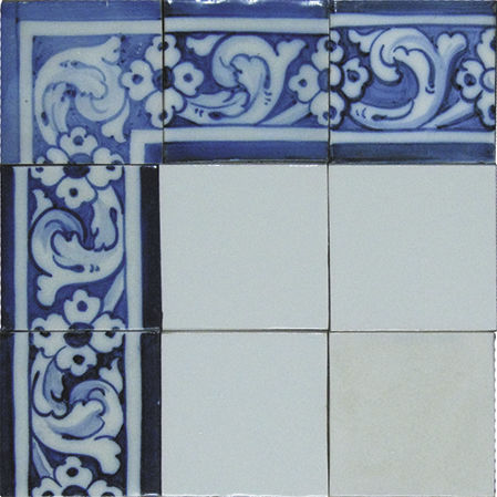 Friso em cerâmica esmaltada - HAND PAINTED - New Terracotta - em terracota / de parede