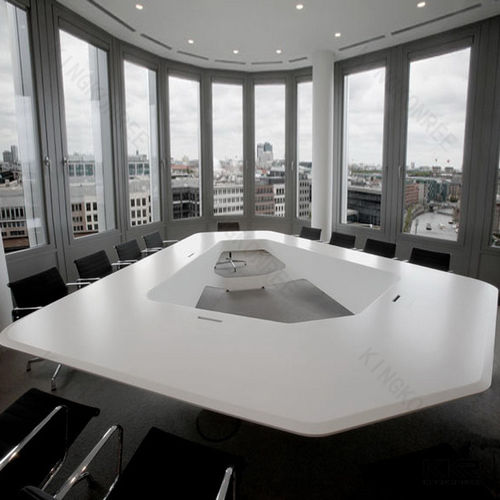 Mesa secretária contemporânea - CORIAN   - KKR KINGKONREE - em Solid Surface / da linha comercial