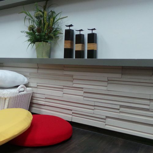 Revestimento de parede em concreto - LINÉAIRESTONE : LINEAR - CRAFT STONE - para ambiente interno / para área externa / 3D