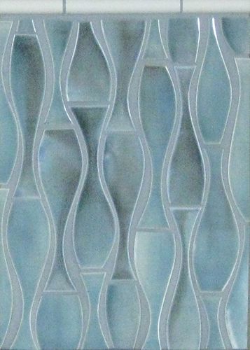 Placas de revestimento em cerâmica - SWERVE : OCEAN - BonTon design Handmade Tile - com relevo / polida / para ambiente interno
