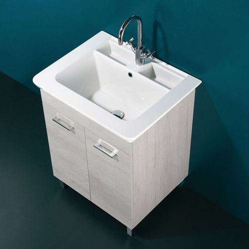 Gabinete de banheiro de piso - DEEP-50 - LMC srl - em cerâmica / contemporâneo / com armário integrado