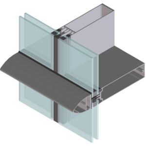 Fachada-cortina com sistema stick - EFP 50 TSH  - European Facade Products - em vidro isolante / em alumínio e vidro / de alta resistência