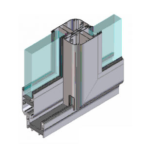 Perfil de porta em alumínio - EFP 55 SLIDING W&D - European Facade Products - acústico / de segurança