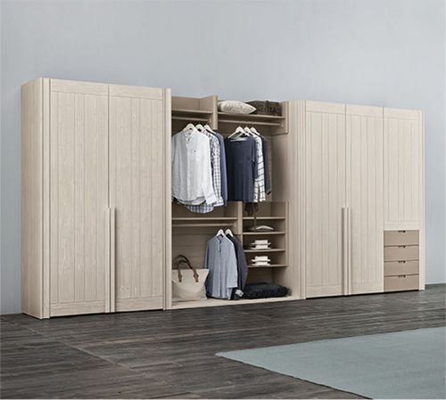 Guarda-roupa modular - Scandola - contemporâneo / em madeira maciça / com portas de abrir