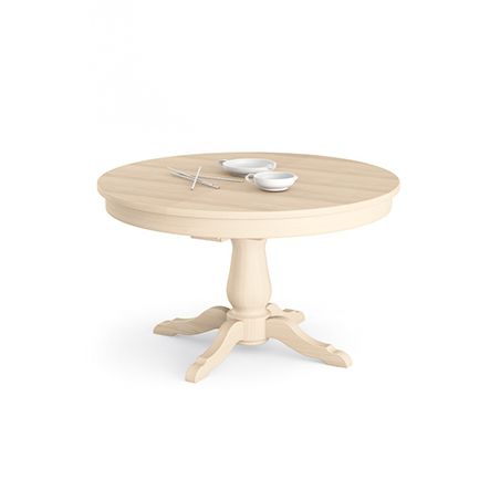 Mesa de jantar clássica - TA1408  - Scandola - em madeira maciça / redonda / extensível