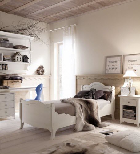 Cama de solteiro - TABIÀ T05  - Scandola - clássica / com cabeceira / infantil (unissexo)