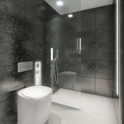 Chuveiro em Corian® - AMOS DESIGN - retangular / para hotel
